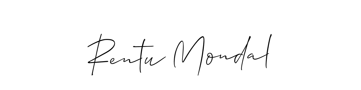 Design your own signature with our free online signature maker. With this signature software, you can create a handwritten (Allison_Script) signature for name Rentu Mondal. Rentu Mondal signature style 2 images and pictures png