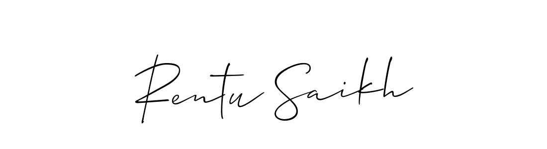 if you are searching for the best signature style for your name Rentu Saikh. so please give up your signature search. here we have designed multiple signature styles  using Allison_Script. Rentu Saikh signature style 2 images and pictures png