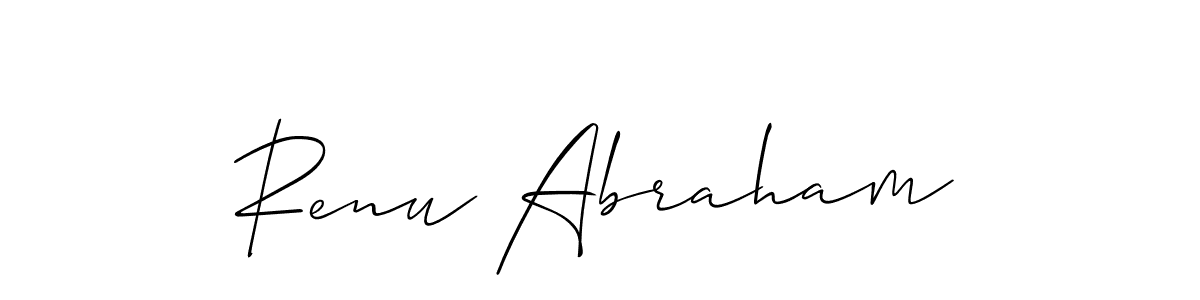 Also we have Renu Abraham name is the best signature style. Create professional handwritten signature collection using Allison_Script autograph style. Renu Abraham signature style 2 images and pictures png