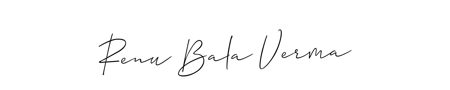 Design your own signature with our free online signature maker. With this signature software, you can create a handwritten (Allison_Script) signature for name Renu Bala Verma. Renu Bala Verma signature style 2 images and pictures png