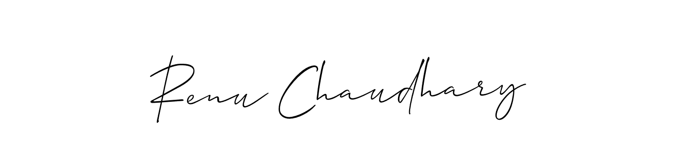 You should practise on your own different ways (Allison_Script) to write your name (Renu Chaudhary) in signature. don't let someone else do it for you. Renu Chaudhary signature style 2 images and pictures png