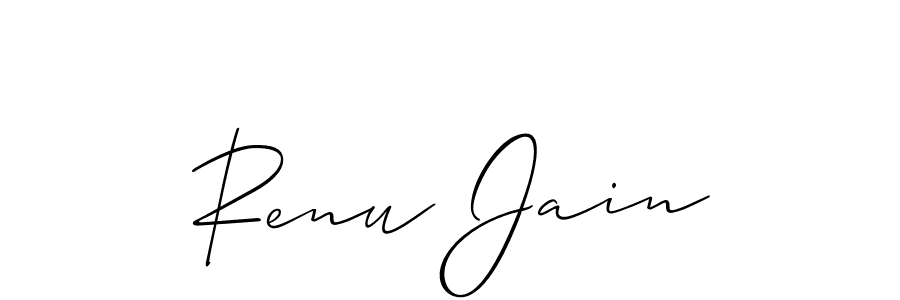 How to make Renu Jain signature? Allison_Script is a professional autograph style. Create handwritten signature for Renu Jain name. Renu Jain signature style 2 images and pictures png