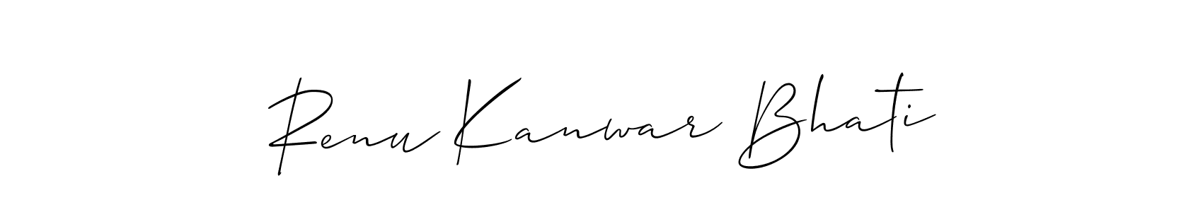 Make a beautiful signature design for name Renu Kanwar Bhati. Use this online signature maker to create a handwritten signature for free. Renu Kanwar Bhati signature style 2 images and pictures png