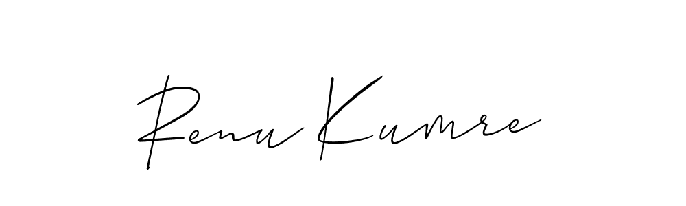 Also we have Renu Kumre name is the best signature style. Create professional handwritten signature collection using Allison_Script autograph style. Renu Kumre signature style 2 images and pictures png