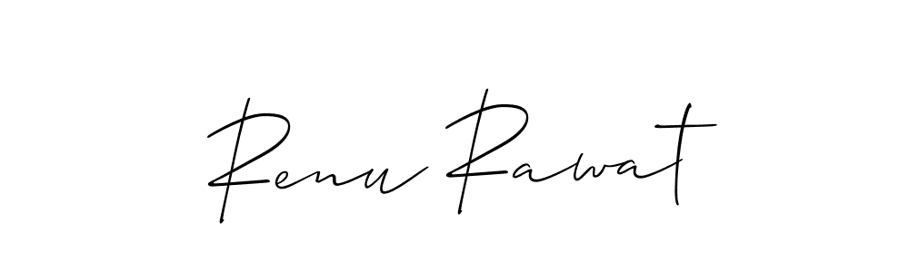 Make a beautiful signature design for name Renu Rawat. With this signature (Allison_Script) style, you can create a handwritten signature for free. Renu Rawat signature style 2 images and pictures png