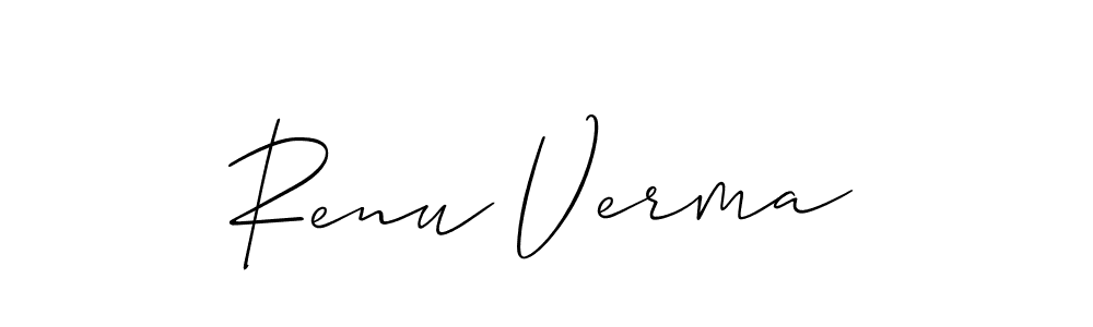 Best and Professional Signature Style for Renu Verma. Allison_Script Best Signature Style Collection. Renu Verma signature style 2 images and pictures png