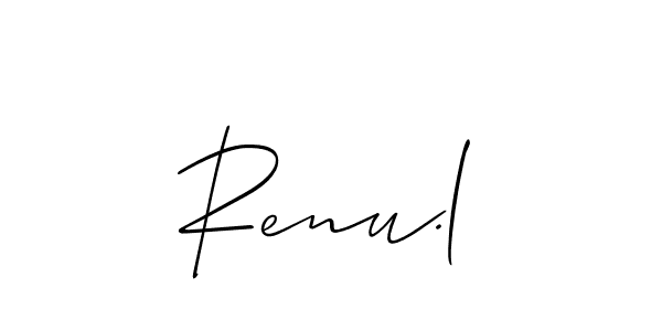 Make a beautiful signature design for name Renu.l. Use this online signature maker to create a handwritten signature for free. Renu.l signature style 2 images and pictures png