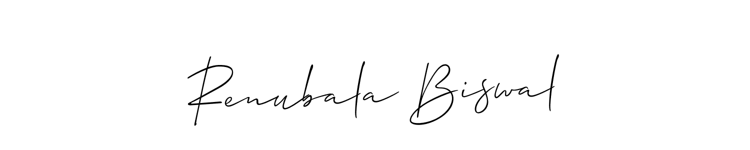 It looks lik you need a new signature style for name Renubala Biswal. Design unique handwritten (Allison_Script) signature with our free signature maker in just a few clicks. Renubala Biswal signature style 2 images and pictures png