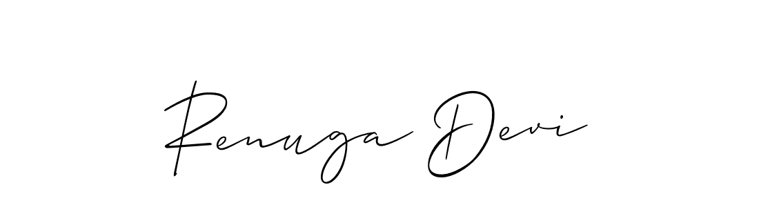 It looks lik you need a new signature style for name Renuga Devi. Design unique handwritten (Allison_Script) signature with our free signature maker in just a few clicks. Renuga Devi signature style 2 images and pictures png