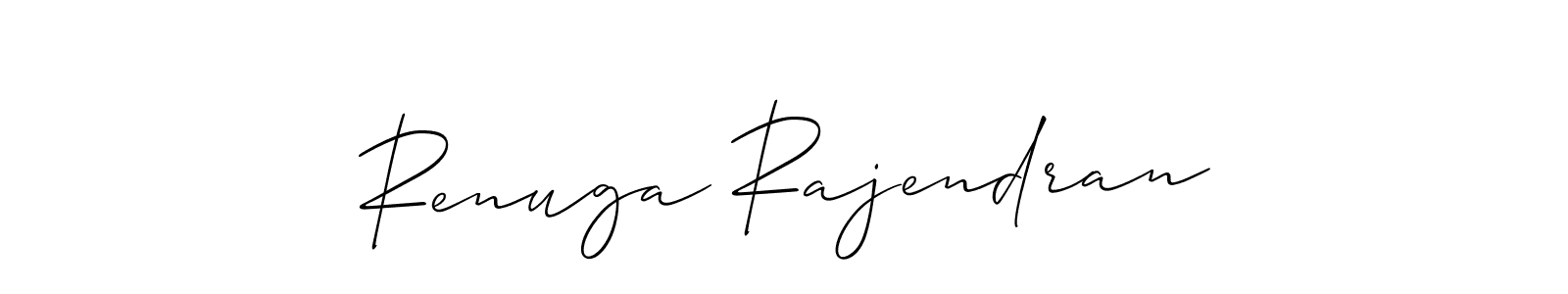 This is the best signature style for the Renuga Rajendran name. Also you like these signature font (Allison_Script). Mix name signature. Renuga Rajendran signature style 2 images and pictures png