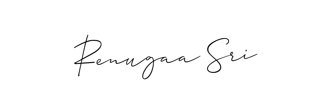 Also we have Renugaa Sri name is the best signature style. Create professional handwritten signature collection using Allison_Script autograph style. Renugaa Sri signature style 2 images and pictures png