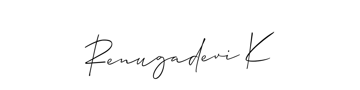 Best and Professional Signature Style for Renugadevi K. Allison_Script Best Signature Style Collection. Renugadevi K signature style 2 images and pictures png