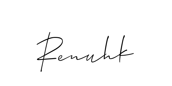 Check out images of Autograph of Renuhk name. Actor Renuhk Signature Style. Allison_Script is a professional sign style online. Renuhk signature style 2 images and pictures png