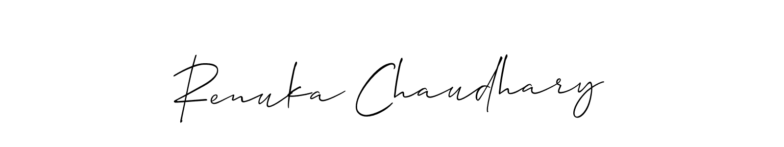 if you are searching for the best signature style for your name Renuka Chaudhary. so please give up your signature search. here we have designed multiple signature styles  using Allison_Script. Renuka Chaudhary signature style 2 images and pictures png