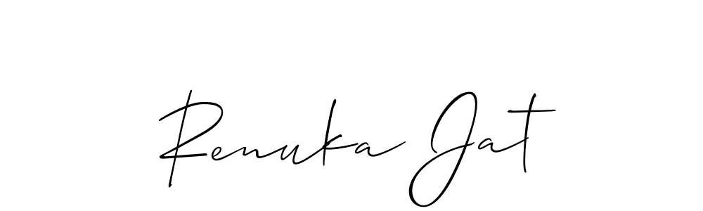 This is the best signature style for the Renuka Jat name. Also you like these signature font (Allison_Script). Mix name signature. Renuka Jat signature style 2 images and pictures png