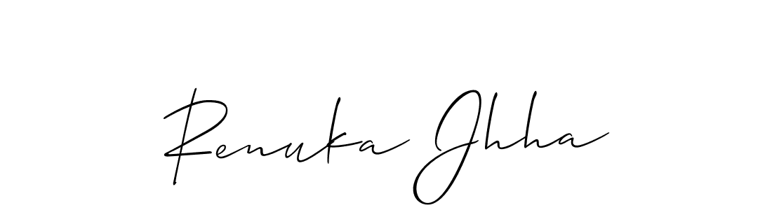 if you are searching for the best signature style for your name Renuka Jhha. so please give up your signature search. here we have designed multiple signature styles  using Allison_Script. Renuka Jhha signature style 2 images and pictures png
