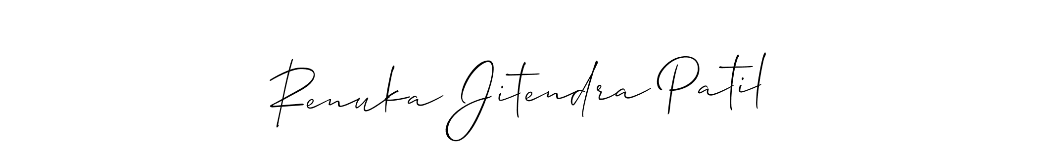 Similarly Allison_Script is the best handwritten signature design. Signature creator online .You can use it as an online autograph creator for name Renuka Jitendra Patil. Renuka Jitendra Patil signature style 2 images and pictures png