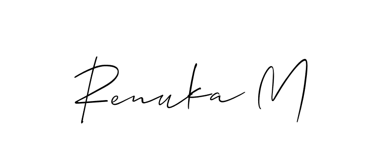 Make a beautiful signature design for name Renuka M. Use this online signature maker to create a handwritten signature for free. Renuka M signature style 2 images and pictures png