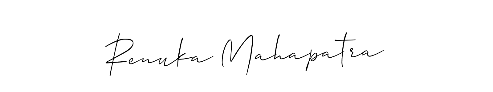 Also we have Renuka Mahapatra name is the best signature style. Create professional handwritten signature collection using Allison_Script autograph style. Renuka Mahapatra signature style 2 images and pictures png