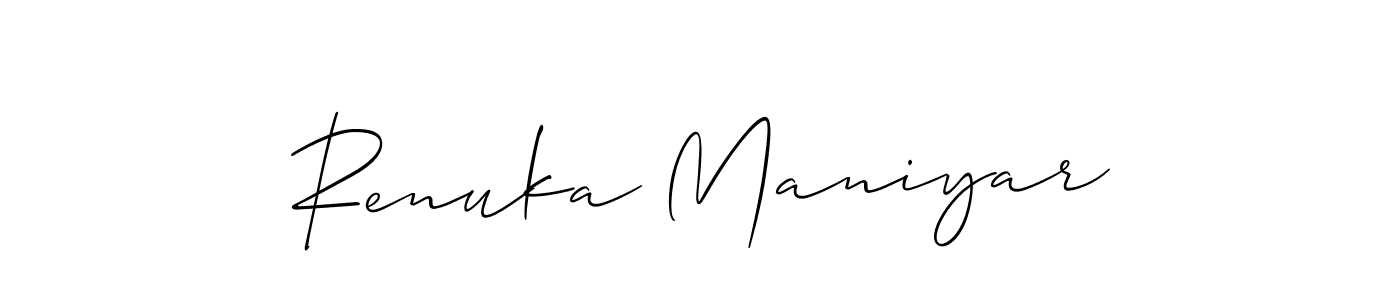 Once you've used our free online signature maker to create your best signature Allison_Script style, it's time to enjoy all of the benefits that Renuka Maniyar name signing documents. Renuka Maniyar signature style 2 images and pictures png