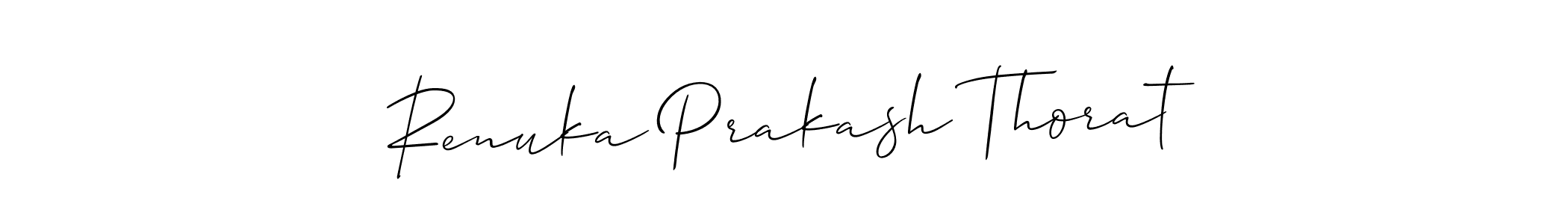 How to make Renuka Prakash Thorat signature? Allison_Script is a professional autograph style. Create handwritten signature for Renuka Prakash Thorat name. Renuka Prakash Thorat signature style 2 images and pictures png