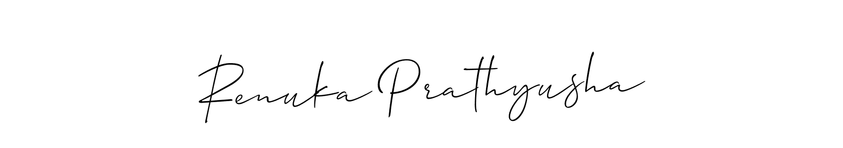 Similarly Allison_Script is the best handwritten signature design. Signature creator online .You can use it as an online autograph creator for name Renuka Prathyusha. Renuka Prathyusha signature style 2 images and pictures png