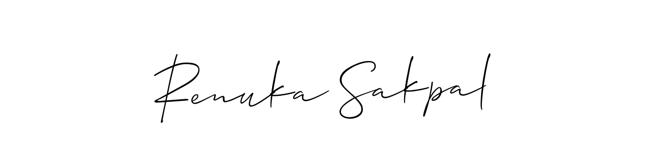 Make a beautiful signature design for name Renuka Sakpal. Use this online signature maker to create a handwritten signature for free. Renuka Sakpal signature style 2 images and pictures png
