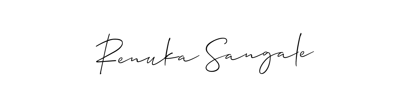 How to make Renuka Sangale signature? Allison_Script is a professional autograph style. Create handwritten signature for Renuka Sangale name. Renuka Sangale signature style 2 images and pictures png