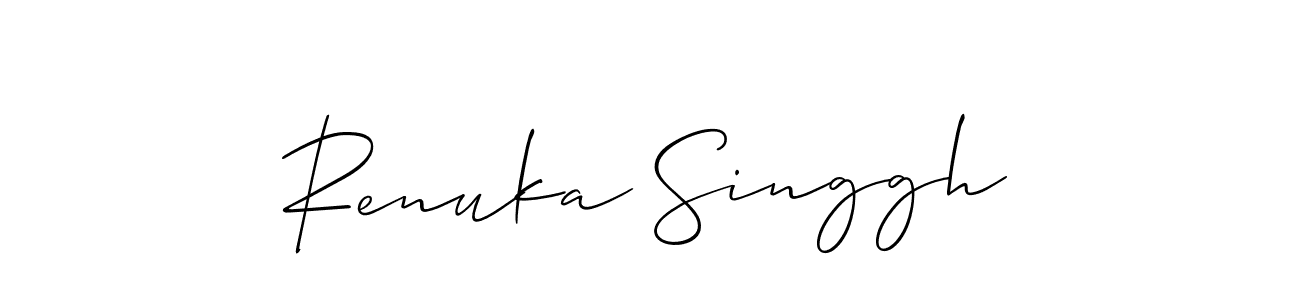 Also You can easily find your signature by using the search form. We will create Renuka Singgh name handwritten signature images for you free of cost using Allison_Script sign style. Renuka Singgh signature style 2 images and pictures png
