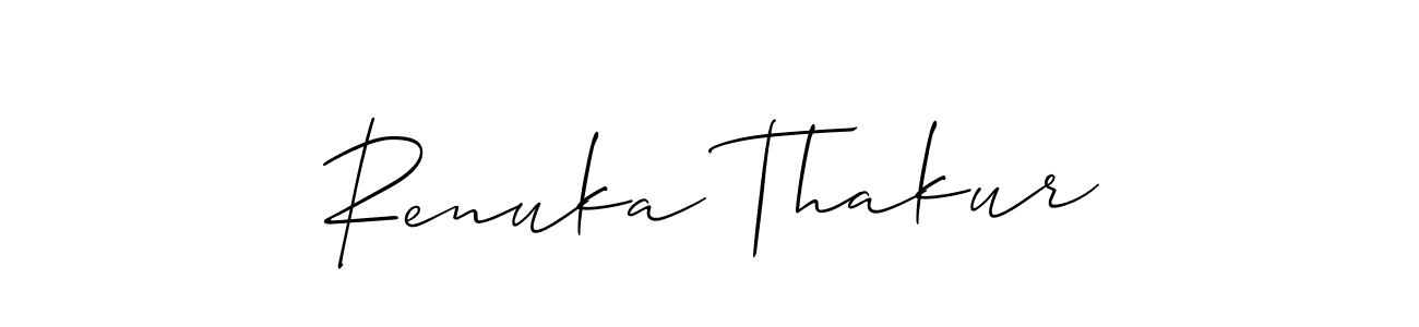 You should practise on your own different ways (Allison_Script) to write your name (Renuka Thakur) in signature. don't let someone else do it for you. Renuka Thakur signature style 2 images and pictures png