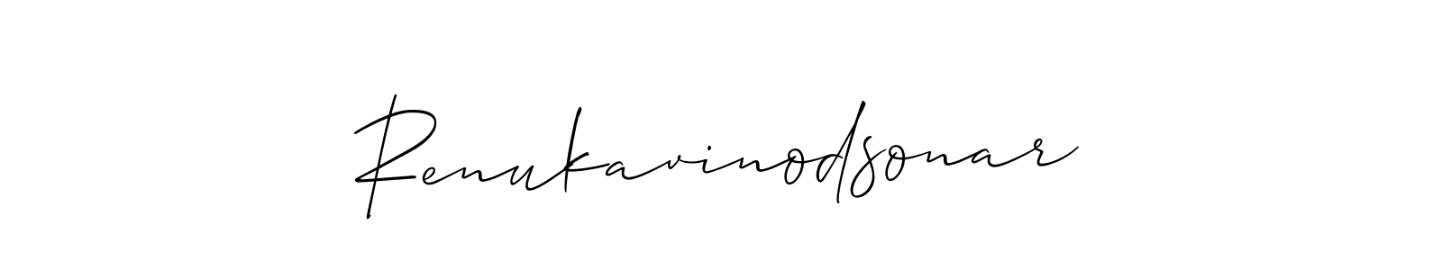 You should practise on your own different ways (Allison_Script) to write your name (Renukavinodsonar) in signature. don't let someone else do it for you. Renukavinodsonar signature style 2 images and pictures png