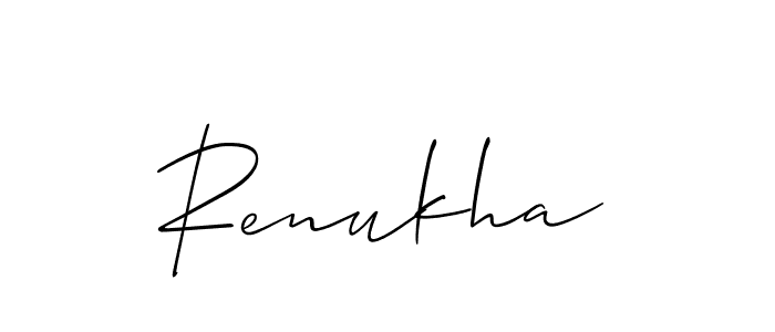 Also we have Renukha name is the best signature style. Create professional handwritten signature collection using Allison_Script autograph style. Renukha signature style 2 images and pictures png
