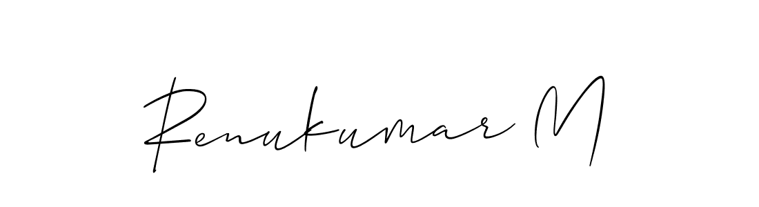 Make a short Renukumar M signature style. Manage your documents anywhere anytime using Allison_Script. Create and add eSignatures, submit forms, share and send files easily. Renukumar M signature style 2 images and pictures png