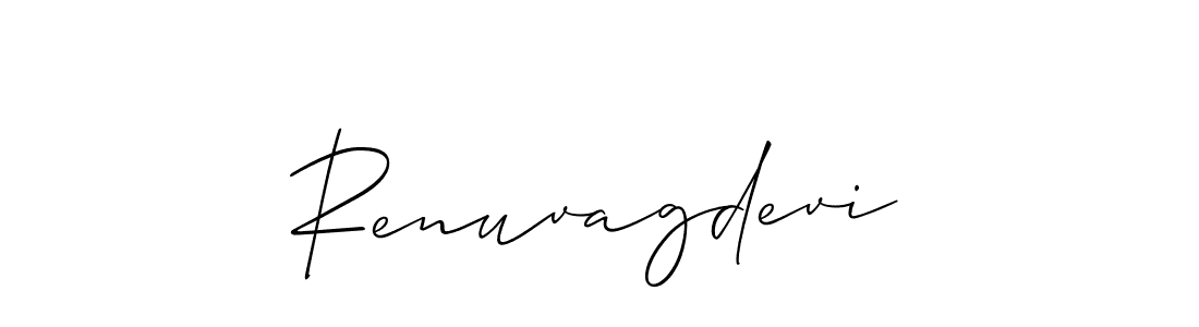 if you are searching for the best signature style for your name Renuvagdevi. so please give up your signature search. here we have designed multiple signature styles  using Allison_Script. Renuvagdevi signature style 2 images and pictures png