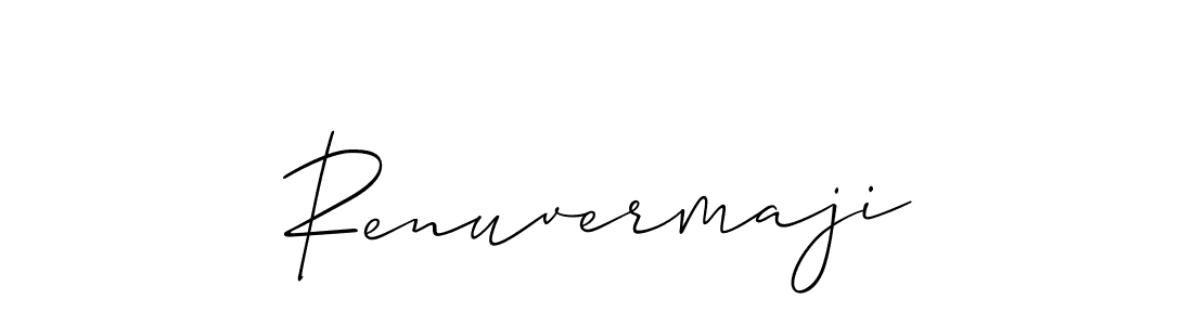 How to Draw Renuvermaji signature style? Allison_Script is a latest design signature styles for name Renuvermaji. Renuvermaji signature style 2 images and pictures png