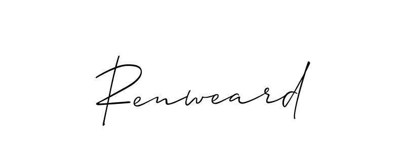 How to make Renweard name signature. Use Allison_Script style for creating short signs online. This is the latest handwritten sign. Renweard signature style 2 images and pictures png