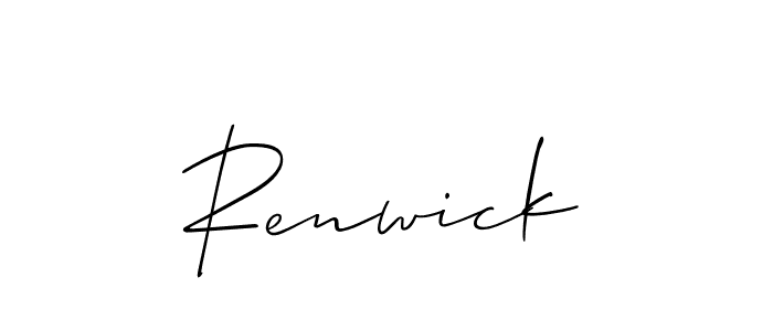 How to Draw Renwick signature style? Allison_Script is a latest design signature styles for name Renwick. Renwick signature style 2 images and pictures png