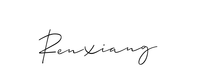 Renxiang stylish signature style. Best Handwritten Sign (Allison_Script) for my name. Handwritten Signature Collection Ideas for my name Renxiang. Renxiang signature style 2 images and pictures png