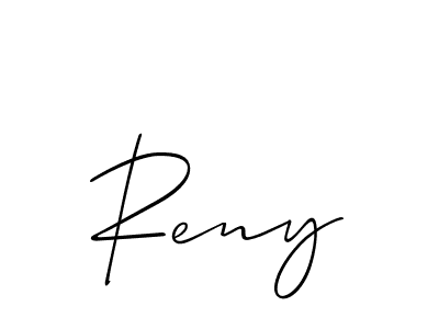The best way (Allison_Script) to make a short signature is to pick only two or three words in your name. The name Reny include a total of six letters. For converting this name. Reny signature style 2 images and pictures png