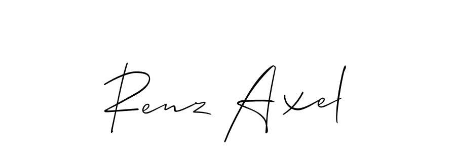 How to make Renz Axel signature? Allison_Script is a professional autograph style. Create handwritten signature for Renz Axel name. Renz Axel signature style 2 images and pictures png