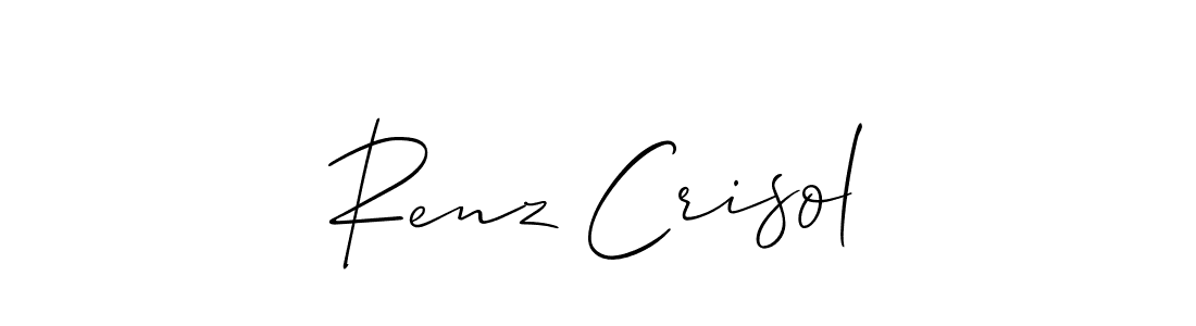 Allison_Script is a professional signature style that is perfect for those who want to add a touch of class to their signature. It is also a great choice for those who want to make their signature more unique. Get Renz Crisol name to fancy signature for free. Renz Crisol signature style 2 images and pictures png