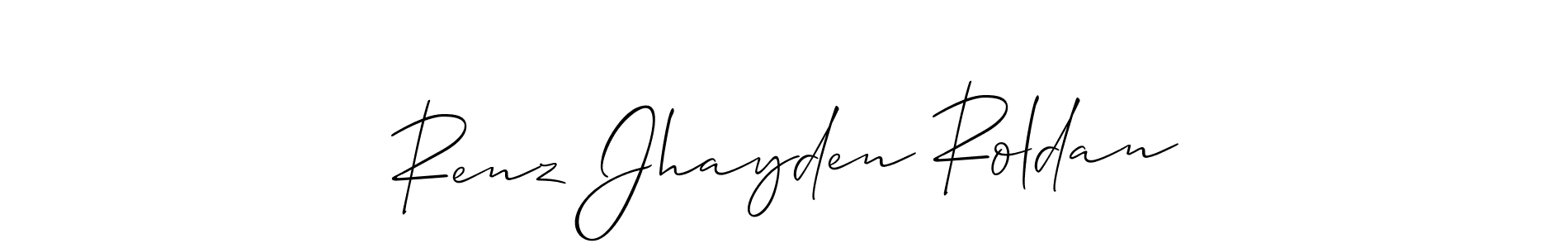 Design your own signature with our free online signature maker. With this signature software, you can create a handwritten (Allison_Script) signature for name Renz Jhayden Roldan. Renz Jhayden Roldan signature style 2 images and pictures png
