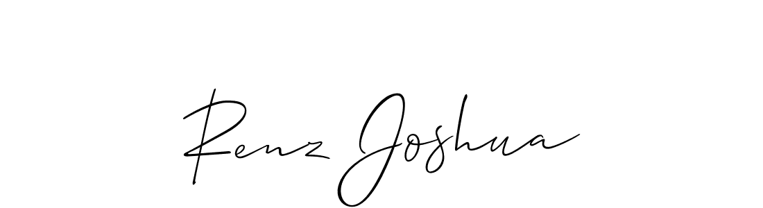 Use a signature maker to create a handwritten signature online. With this signature software, you can design (Allison_Script) your own signature for name Renz Joshua. Renz Joshua signature style 2 images and pictures png