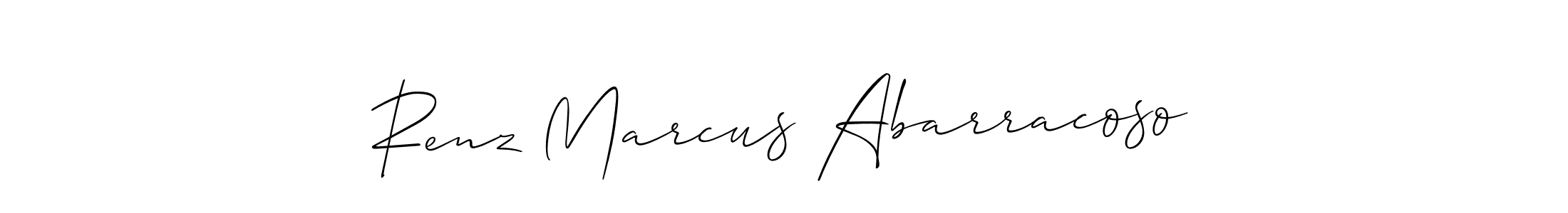 Use a signature maker to create a handwritten signature online. With this signature software, you can design (Allison_Script) your own signature for name Renz Marcus Abarracoso. Renz Marcus Abarracoso signature style 2 images and pictures png