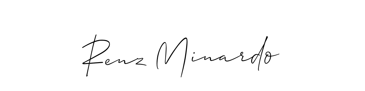 Also we have Renz Minardo name is the best signature style. Create professional handwritten signature collection using Allison_Script autograph style. Renz Minardo signature style 2 images and pictures png