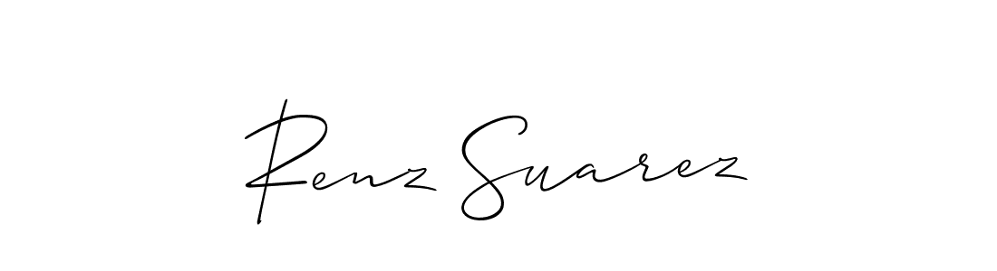 Use a signature maker to create a handwritten signature online. With this signature software, you can design (Allison_Script) your own signature for name Renz Suarez. Renz Suarez signature style 2 images and pictures png