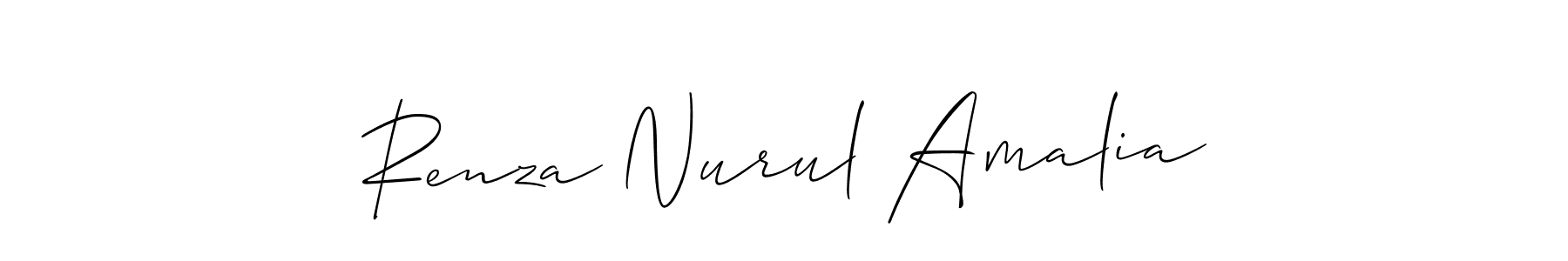 Renza Nurul Amalia stylish signature style. Best Handwritten Sign (Allison_Script) for my name. Handwritten Signature Collection Ideas for my name Renza Nurul Amalia. Renza Nurul Amalia signature style 2 images and pictures png