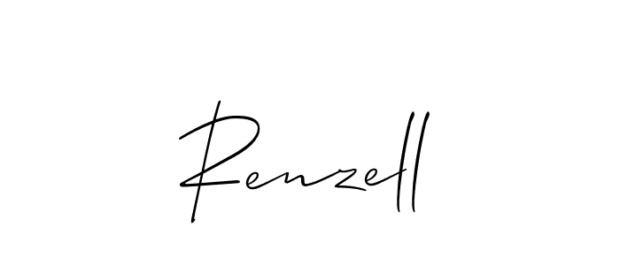 Make a beautiful signature design for name Renzell. With this signature (Allison_Script) style, you can create a handwritten signature for free. Renzell signature style 2 images and pictures png