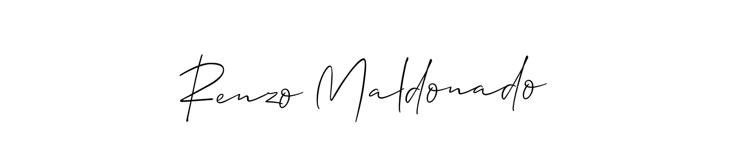 Also we have Renzo Maldonado name is the best signature style. Create professional handwritten signature collection using Allison_Script autograph style. Renzo Maldonado signature style 2 images and pictures png