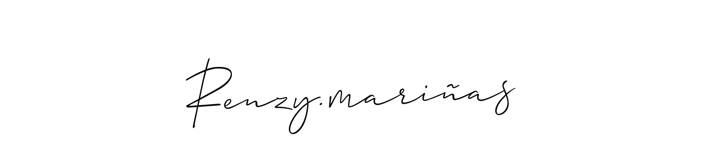 How to Draw Renzy.mariñas signature style? Allison_Script is a latest design signature styles for name Renzy.mariñas. Renzy.mariñas signature style 2 images and pictures png